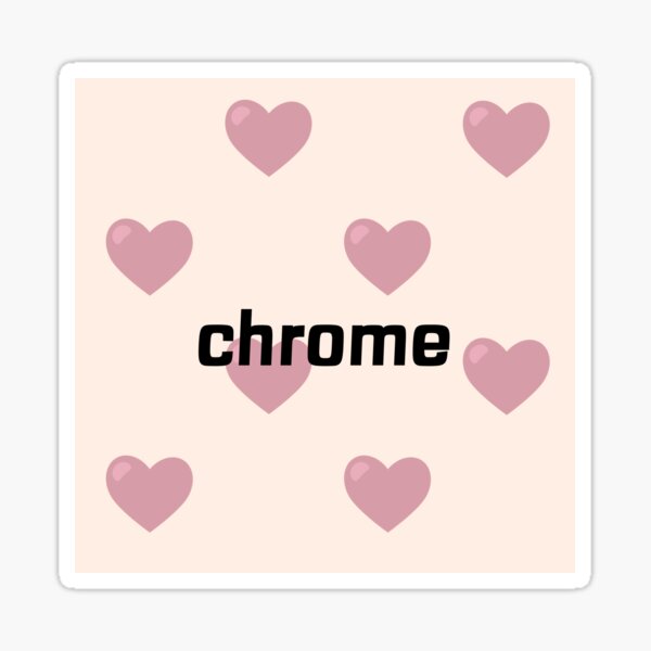 heart chrome t-shirt Sticker