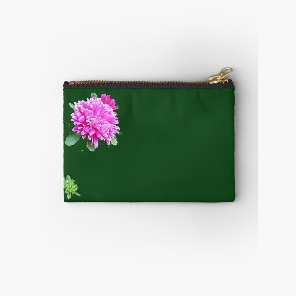 Item preview, One Pink Aster and Bud  Green Background designed and sold by DianeBP.