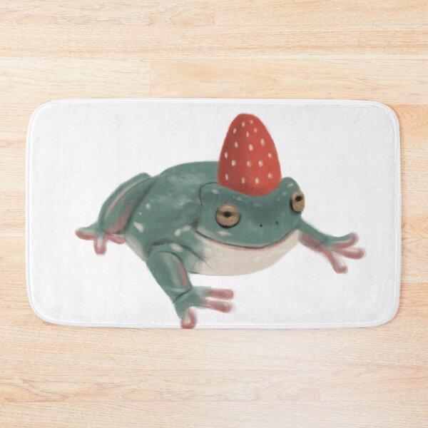 Item preview, strawberry frog - cottagecore  designed and sold by pine-fresh.