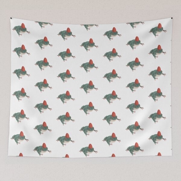 Item preview, strawberry frog - cottagecore  designed and sold by pine-fresh.