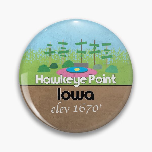 Item preview, Hawkeye Point, Iowa - State Highpoint #42 designed and sold by PeakButtons.