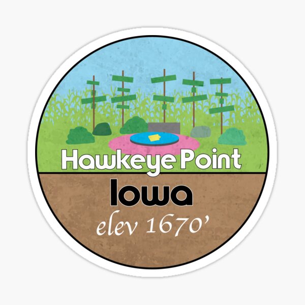 Item preview, Hawkeye Point, Iowa - State Highpoint #42 designed and sold by PeakButtons.