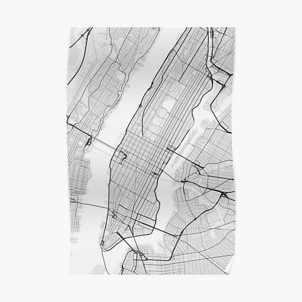 Home Décor Nyc Poster United States Map Print New York Map Print