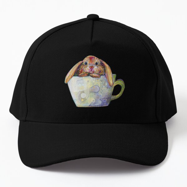 Bunny in a Teacup Painting - 2010 Baseball Cap