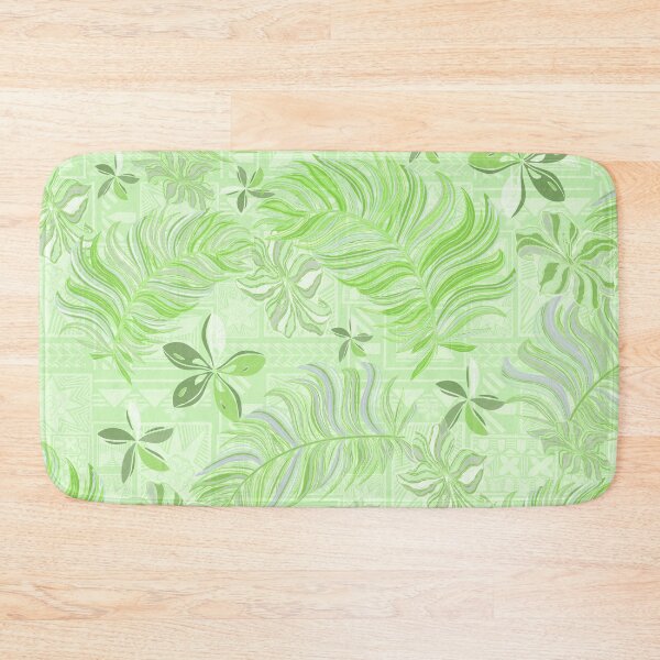 Item preview,  Hawaiian - Polynesian - Samoan Vintage Kiwi Lime Palm Leaves Pattern designed and sold by sunnthreads.
