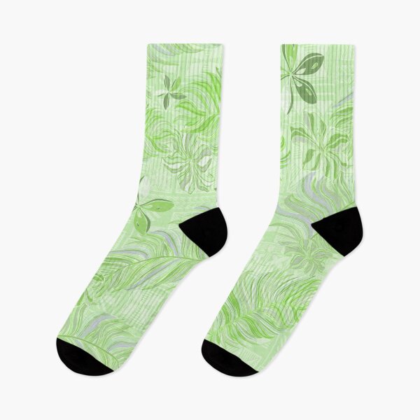 Artikelvorschau, Hawaiianisch - polynesisch - samoanisches Vintage-Kiwi-Limetten-Palmenblatt-Muster entworfen und verkauft von sunnthreads.