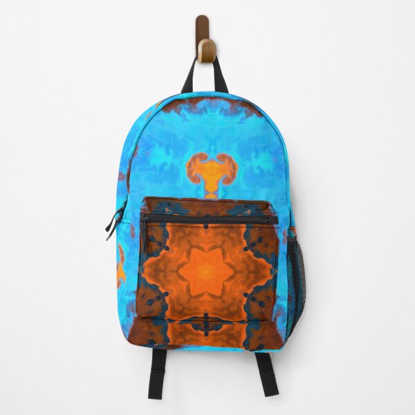 Artikelvorschau, Psychedelisches Kaleidoskop Blau und Orange entworfen und verkauft von WormholeOrbital.