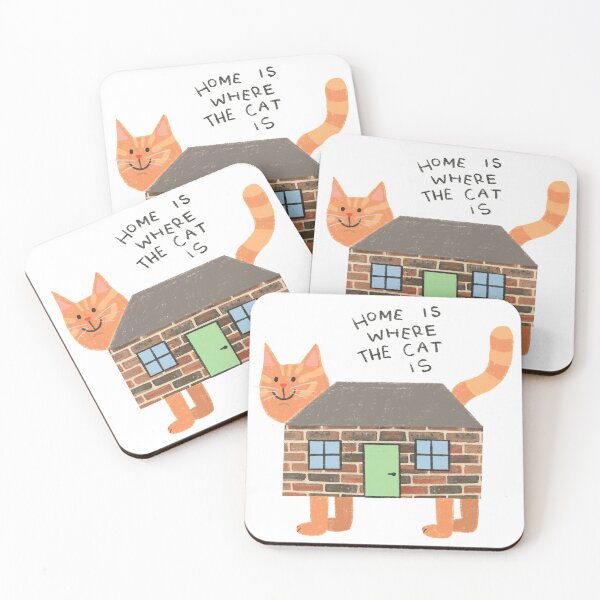Item preview, Home is where the cat is designed and sold by PeachCatDesigns.
