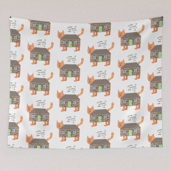 Item preview, Home is where the cat is designed and sold by PeachCatDesigns.