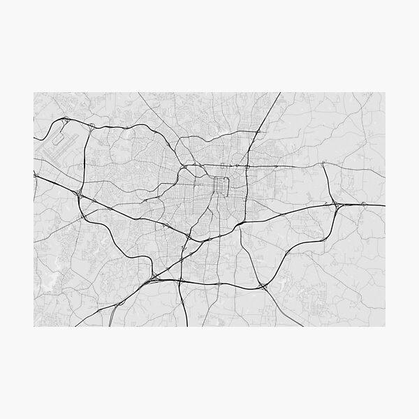 Greensboro Usa Map Black On White Photographic Print For Sale By Graphical Maps Redbubble 3452