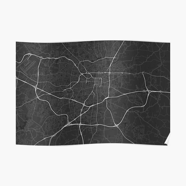 Greensboro Usa Map White On Black Poster For Sale By Graphical Maps Redbubble 7820