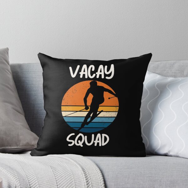 Item preview, Skiing Vacay or Skiing Vacation for Groups Winter Vacay with Skier and a Retro Sunset designed and sold by elvisg03.