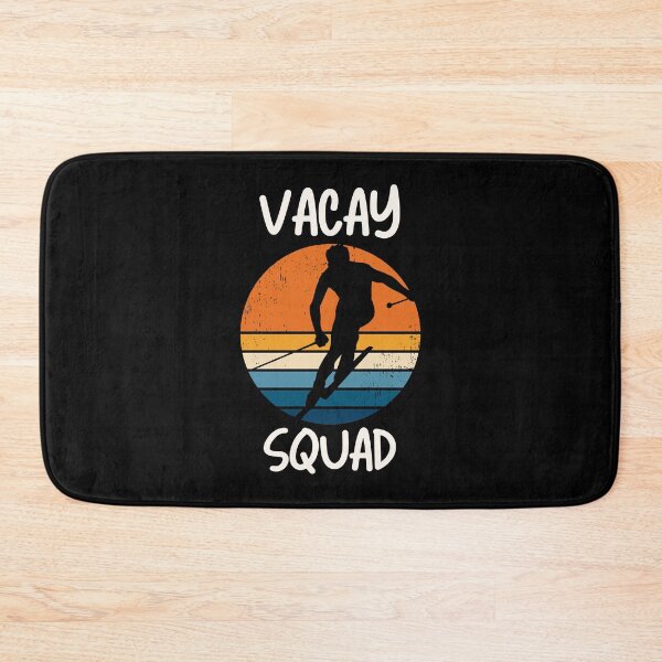Item preview, Skiing Vacay or Skiing Vacation for Groups Winter Vacay with Skier and a Retro Sunset designed and sold by elvisg03.
