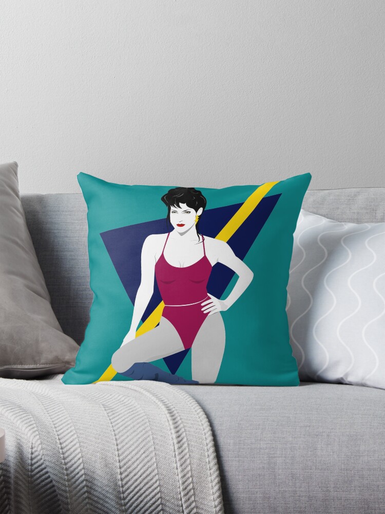 Thumbnail 1 of 4, Pillow, Girl in the gym designed and sold by djspacegr.