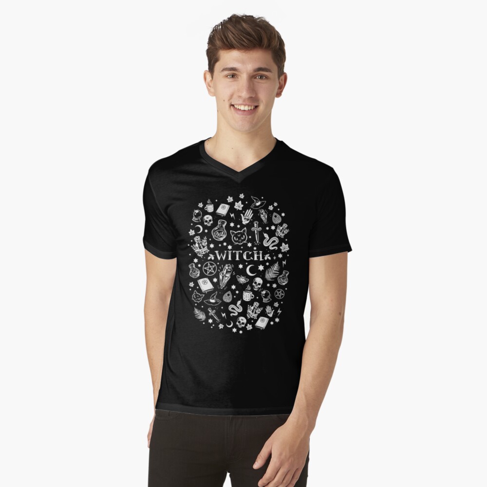 Item preview, V-Neck T-Shirt designed and sold by medusadollmaker.