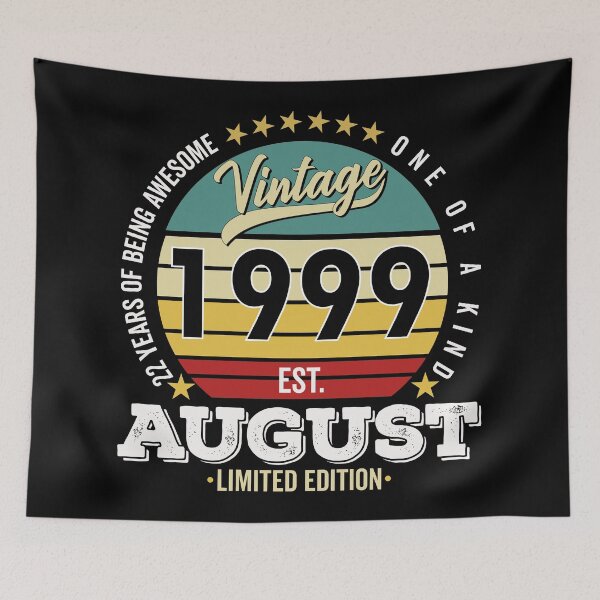 Item preview,  22 Years Of Being Awesome - One Of A Kind Limited Edition - 1999 Vintage 22s Retro, Classic, Cool, August Birthday.  designed and sold by ALITOPRINCE.