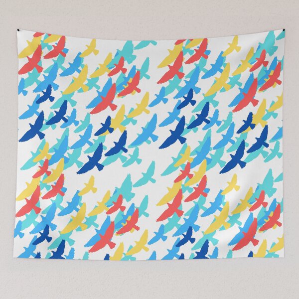 Item preview, Flying colorful bird pattern designed and sold by TheWaterBirds.