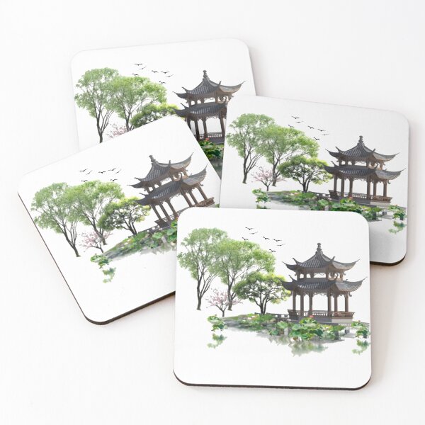 Item preview, Rest parlor near a pond design...! designed and sold by VIVEK KUMAR RAI.