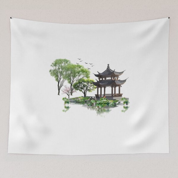 Item preview, Rest parlor near a pond design...! designed and sold by VIVEK KUMAR RAI.