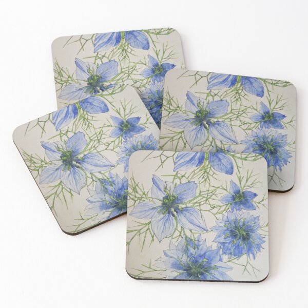Item preview, Blue love-in-a-mist (cornflowers) watercolour painting.  designed and sold by esvb.