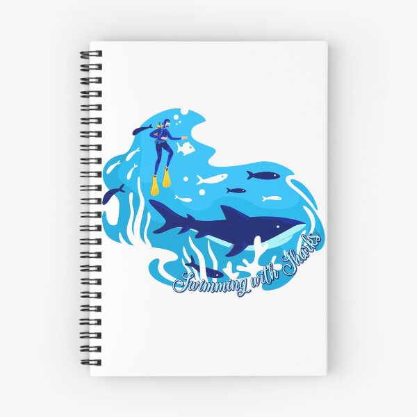 Item preview, Swimming With Sharks . Fun Gift for Scuba Divers designed and sold by AwakenedSoul.