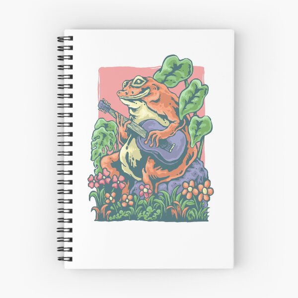 Item preview, Boho Frog Playing Guitar designed and sold by TeeFuns.