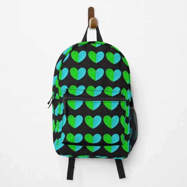 Item preview, Green & Sky Blue Balloon Split Heart Mandala designed and sold by rainestore.
