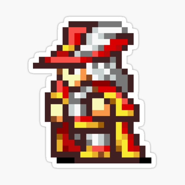 Final Fantasy, Perler, Bead Pixel Art, Red Mage, Black Mage, White Mage,  Fighter, Thief, Monk 