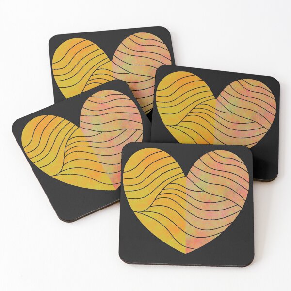 Item preview, Orange & Pink Mandala Split Heart designed and sold by rainestore.