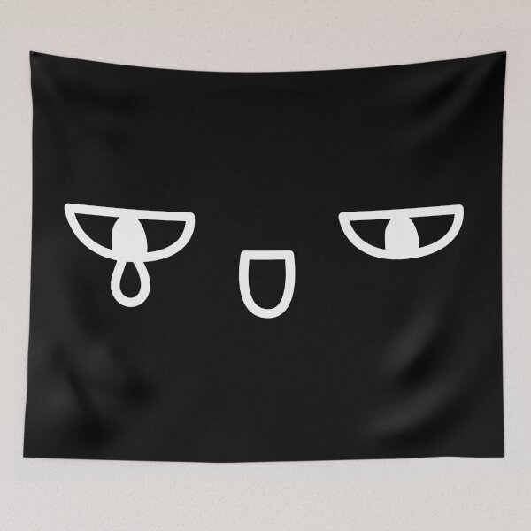 Item preview, Cute Kawaii Face - Japanese Style Face Emoji - Black & White designed and sold by SnazzyStyles.