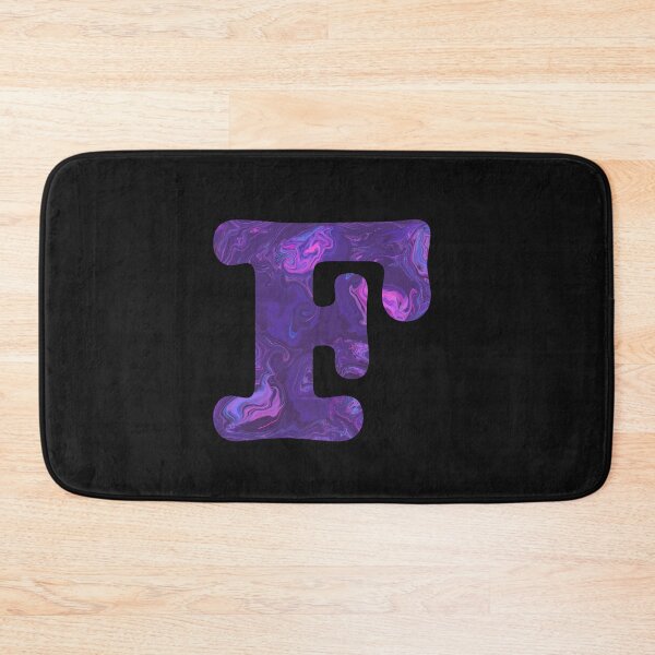 Item preview, Letter F Alphabet Purple Marble Abstract Monogram designed and sold by AMSonArt.