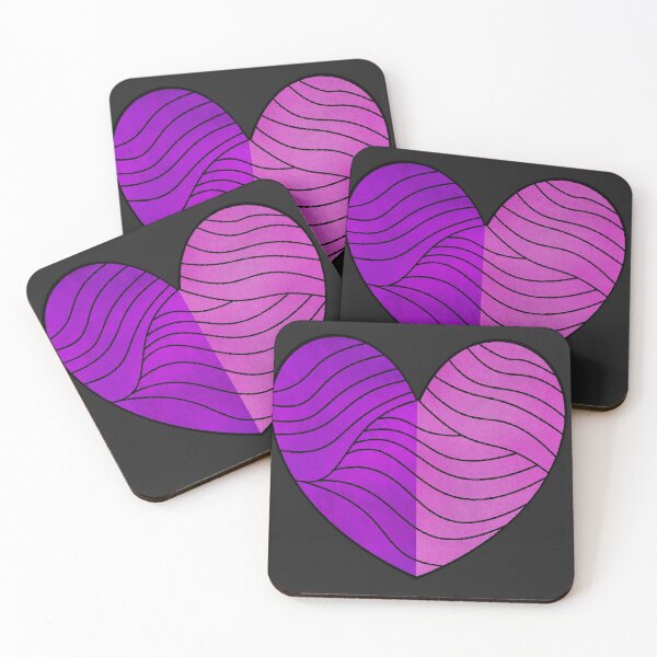 Item preview, Purple & Pink Mandala Split Heart designed and sold by rainestore.