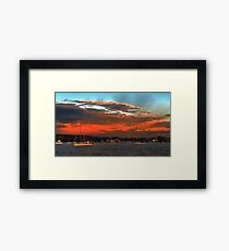 Nautical Bold Sunrise. Original exclusive photo art. Framed Print