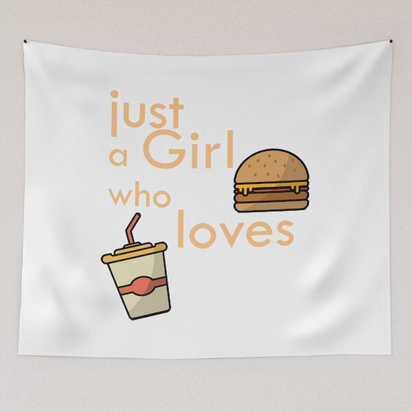 Item preview, Just a Girl who Loves Burger and Coffee  designed and sold by madushansahan.