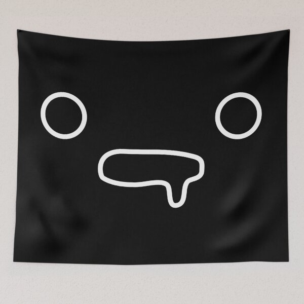 Item preview, Cute Kawaii Drool Face - Japanese Style Face Emoji - Black & White designed and sold by SnazzyStyles.
