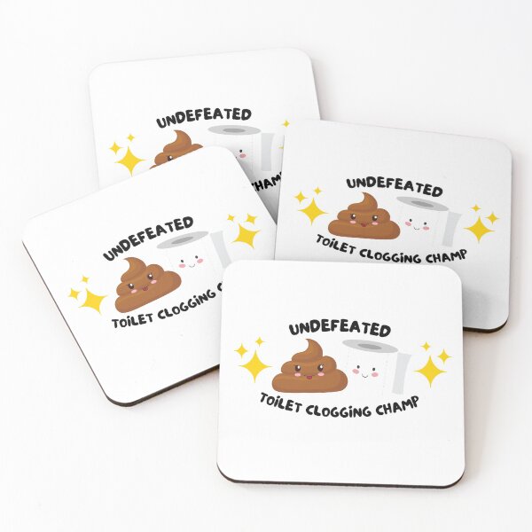 Item preview, Undeafeated Toilet Clogging Champ - Kids gifts, Dad gifts, Funny bathroom humor  designed and sold by Teetee94.