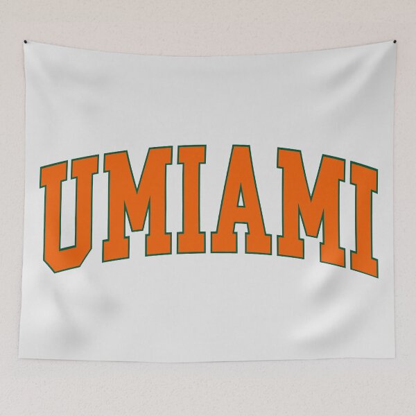 Item preview, umiami - varsity font curved designed and sold by scollegestuff.