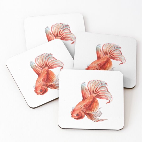 Item preview, Red betta fish watercolor designed and sold by WatercolorEPS.