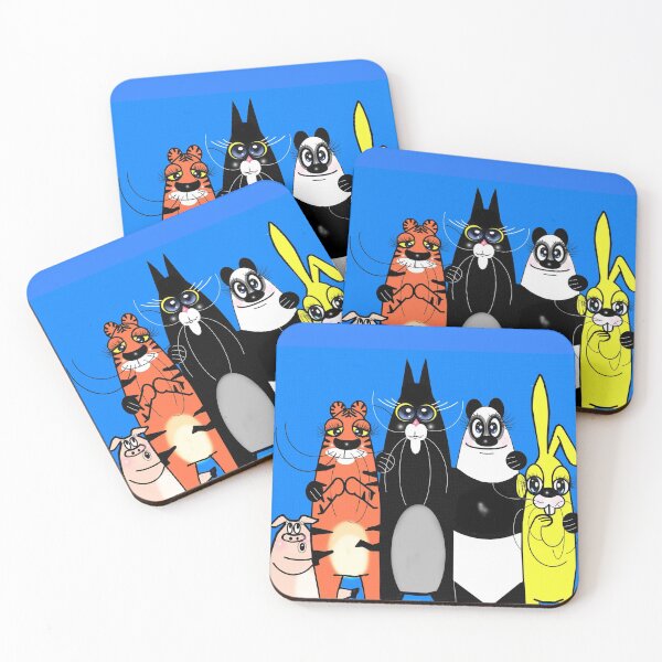 Item preview, Good friendship - Pig , tiger , cat , panda and bunny  designed and sold by Shirley cute art .