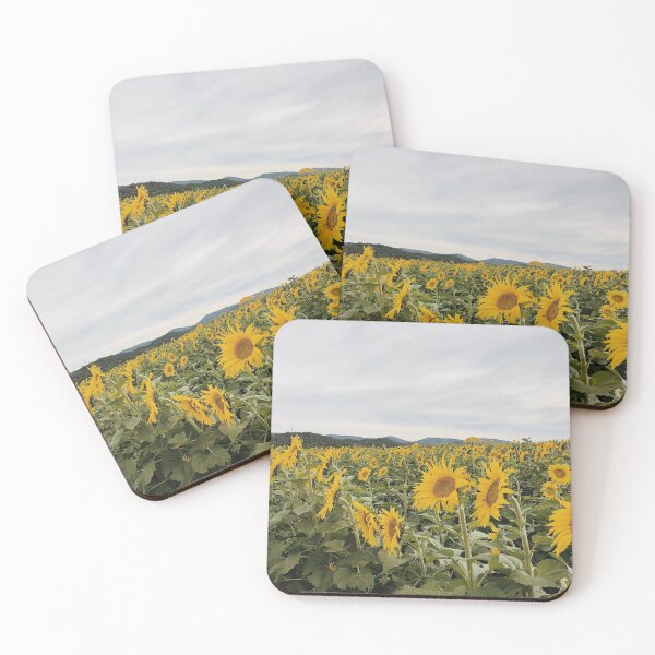 Item preview, Sunflower field in the mountains designed and sold by mollyblack.