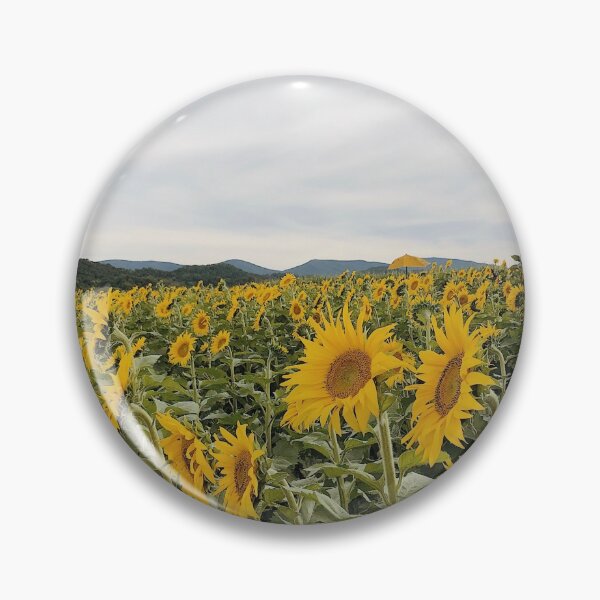 Item preview, Sunflower field in the mountains designed and sold by mollyblack.