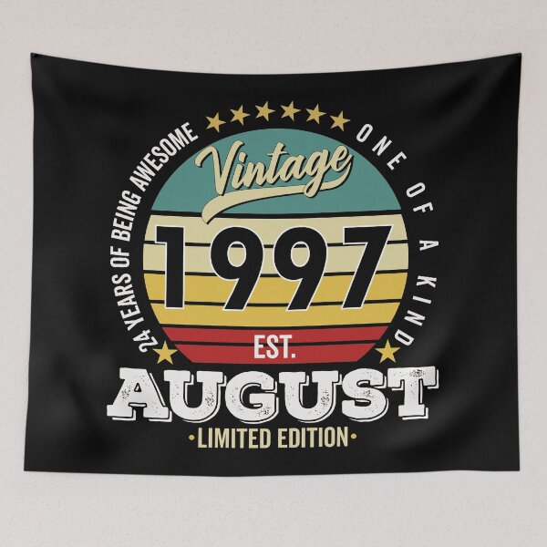 Item preview, 24 Years Of Being Awesome - One Of A Kind Limited Edition - 1997 Vintage 24s Retro, Classic, Cool, August Birthday.  designed and sold by ALITOPRINCE.
