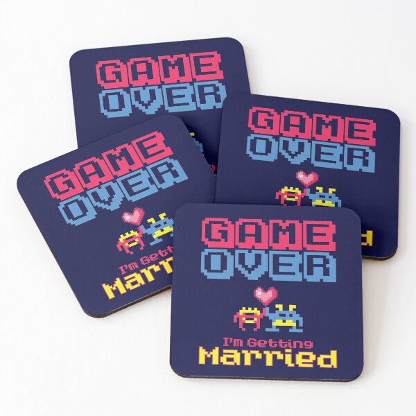 Item preview, GAME OVER i'm getting Married, Bride and Groom Gift, Geek Wedding. designed and sold by REDPRINT Studio.