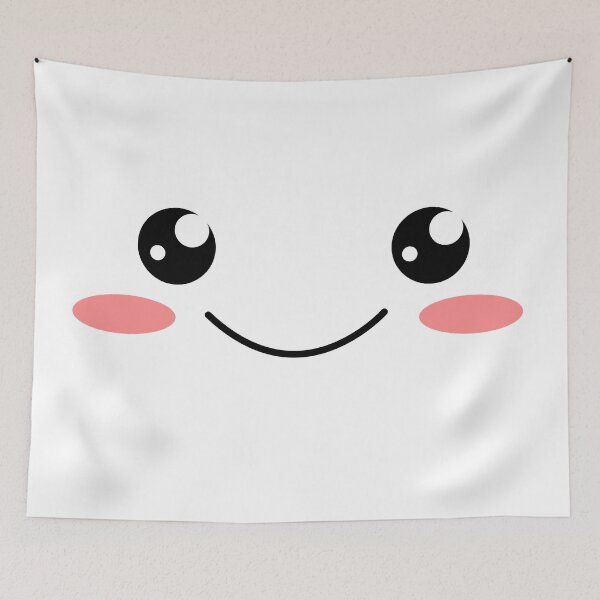 Item preview, Cute Kawaii Smiley Face - Japanese Style Face Emoji designed and sold by SnazzyStyles.
