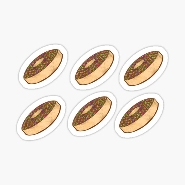 Watercolor Chocolate Sprinkle Donuts (Pack) Sticker