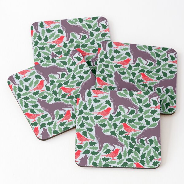 Item preview, Foxes and birds Pattern design for apparel and beddings designed and sold by Sunnyhova.