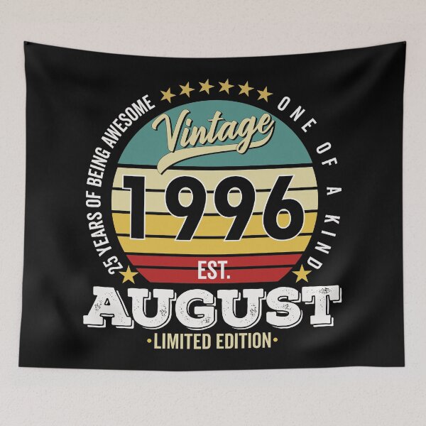 Item preview, 25 Years Of Being Awesome - One Of A Kind Limited Edition - 1996 Vintage 25s Retro, Classic, Cool, August Birthday.  designed and sold by ALITOPRINCE.