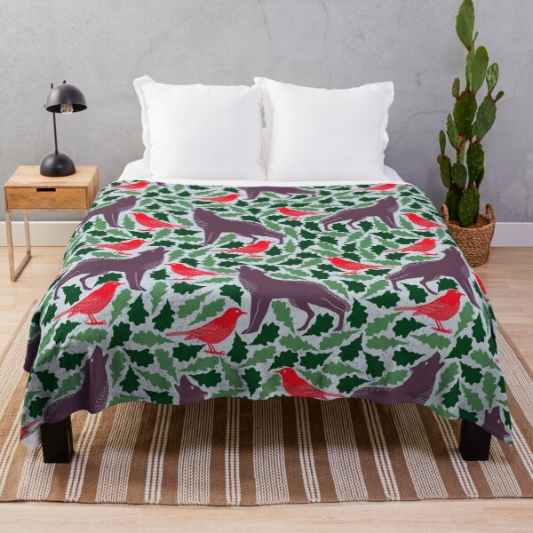Item preview, Foxes and birds Pattern design for apparel and beddings designed and sold by Sunnyhova.