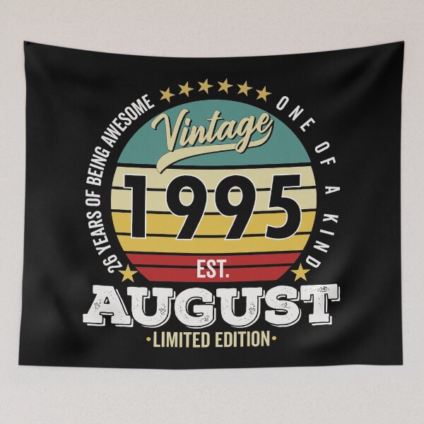 Item preview, 26 Years Of Being Awesome - One Of A Kind Limited Edition - 1995 Vintage 26s Retro, Classic, Cool, August Birthday.  designed and sold by ALITOPRINCE.
