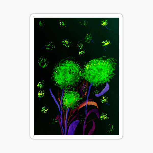 Flowers glow at night Sticker